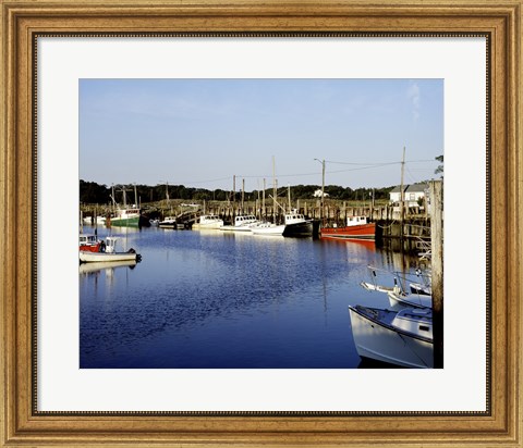 Framed Orleans harbor, Cape Cod, Massachusetts Print