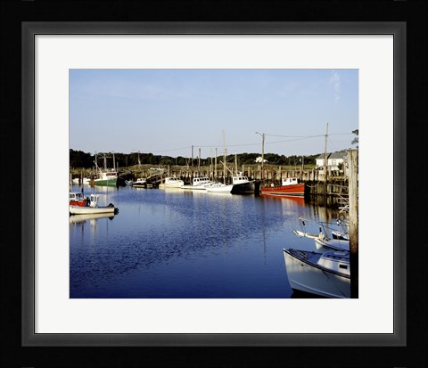 Framed Orleans harbor, Cape Cod, Massachusetts Print