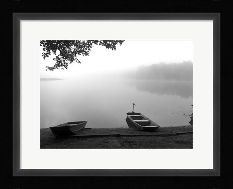 Framed Early Morning Fishing Print