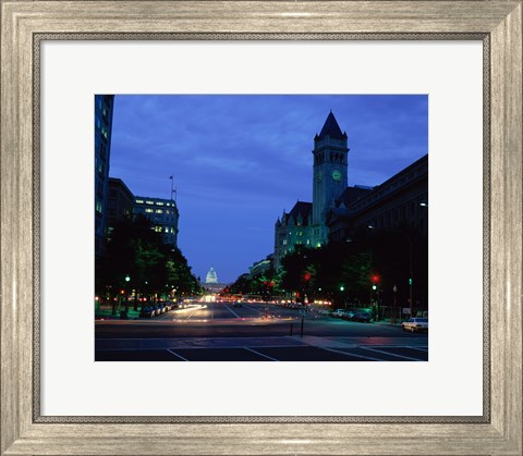 Framed Traffic on a road, Washington, D.C. Photograph Print