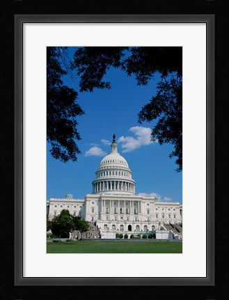Framed Facade of the Capitol Building, Washington, D.C., USA Print