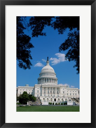 Framed Facade of the Capitol Building, Washington, D.C., USA Print