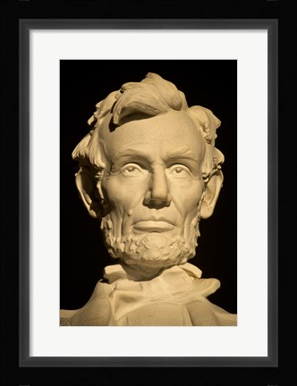 Framed Close-up of the Lincoln Memorial in Washington, D.C. Print