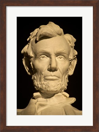 Framed Close-up of the Lincoln Memorial in Washington, D.C. Print