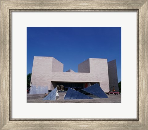 Framed Facade of the National Gallery of Art Fountain, Washington, D.C., USA Print