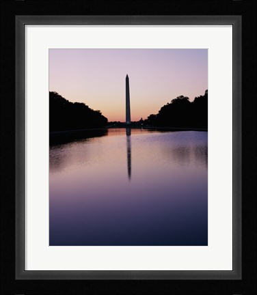 Framed Silhouette of the Washington Monument, Washington, D.C., USA Print