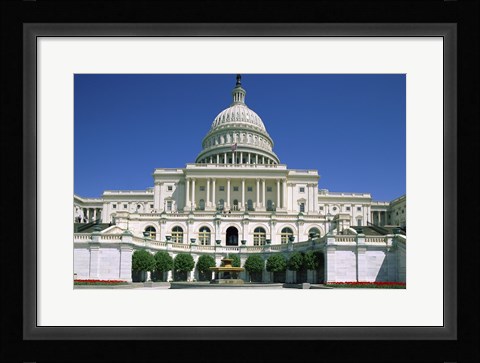Framed Low angle view of a government building, Capitol Building, Washington DC, USA Print