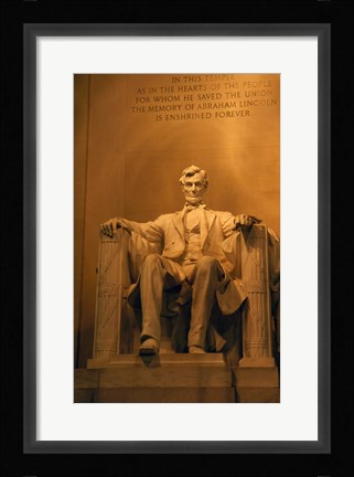 Framed USA, Washington DC, Lincoln Memorial Print