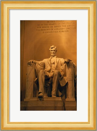 Framed USA, Washington DC, Lincoln Memorial Print