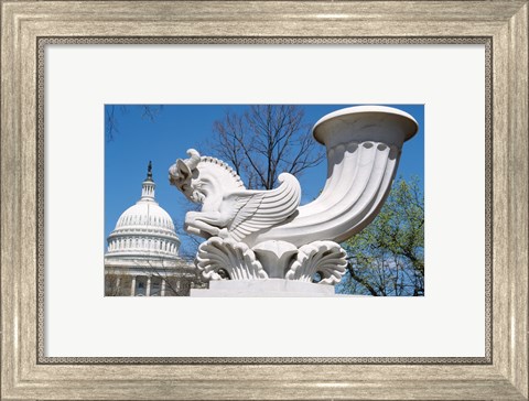 Framed USA, Washington DC, Capitol Building, sculpture Print