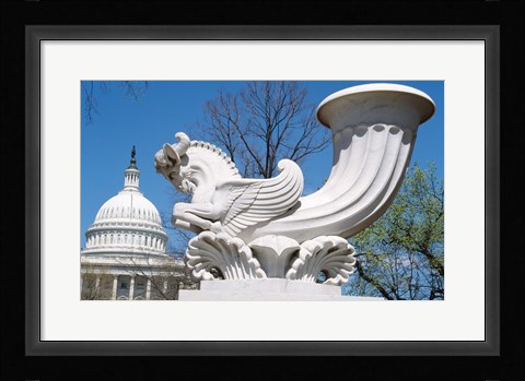 Framed USA, Washington DC, Capitol Building, sculpture Print