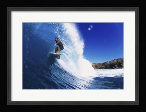 Framed Surfing - Action shot Print