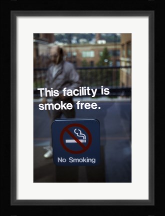 Framed No Smoking - smoke free Print