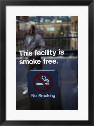 Framed No Smoking - smoke free Print