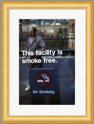 Framed No Smoking - smoke free Print