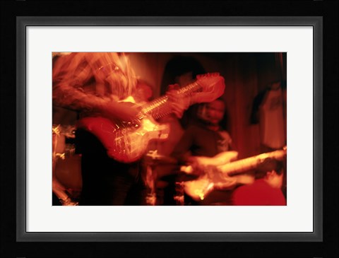 Framed Guitars Print