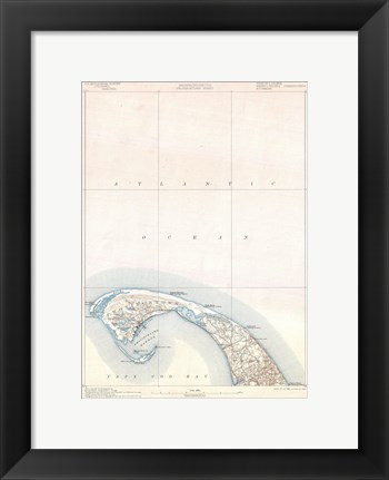 Framed 1900 U.S. Geological Survey Map of Provincetown, Cape Cod, Massachusetts 1900 Print