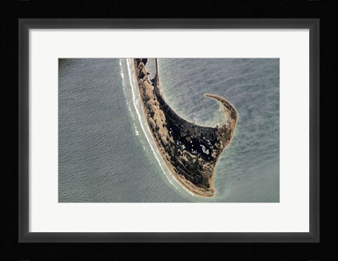 Framed Provincetown Cape Cod photographed from space Print