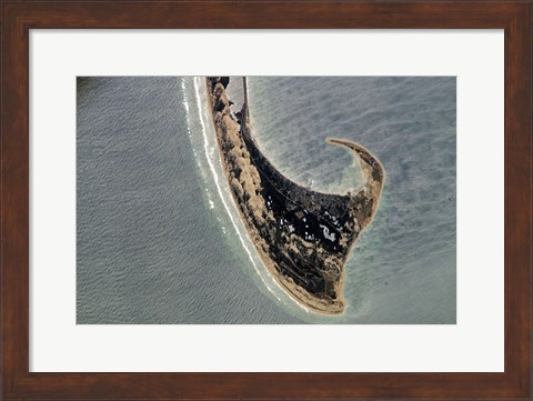 Framed Provincetown Cape Cod photographed from space Print