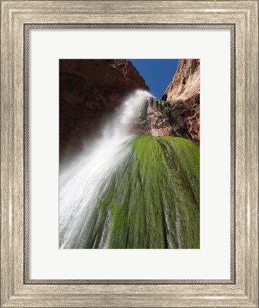 Framed Lower Ribbon Falls off the North Kaibab Trail in the Grand Canyon Print