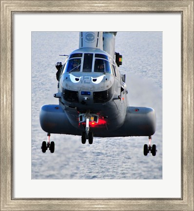 Framed Marine CH-46E helicopter Print