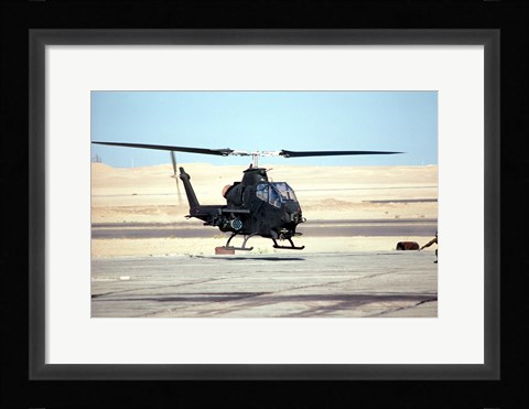 Framed AH-1 Cobra helicopter Print