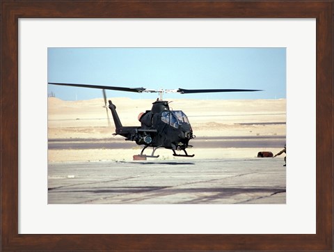 Framed AH-1 Cobra helicopter Print