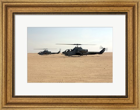 Framed AH-1W Super Cobras Print