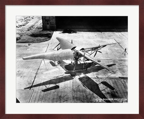 Framed Curtiss Bleeker Helicopter Print