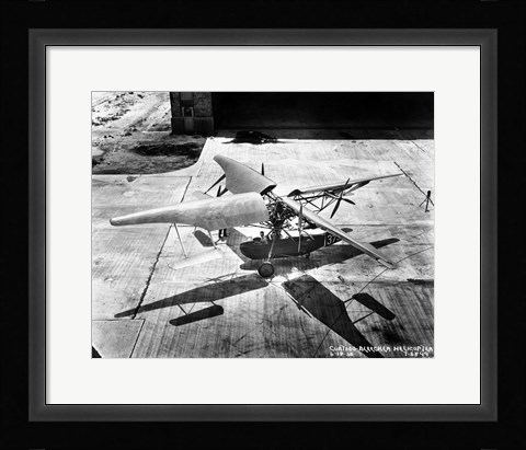 Framed Curtiss Bleeker Helicopter Print