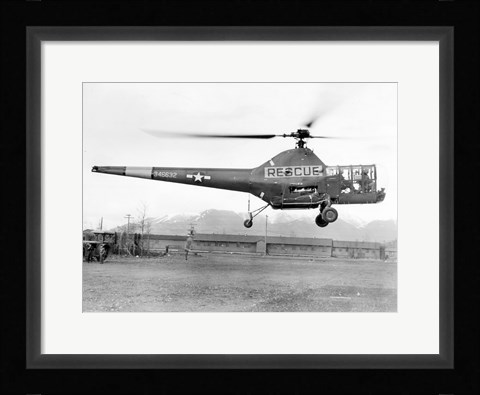 Framed Alaska, 17 May 1947, 10th Rescue Squadron helicopter Print