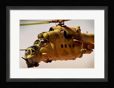 Framed Mi-35 Hind helicopter Print