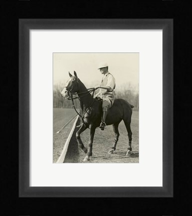Framed M.J. Waterbury, polo player Print