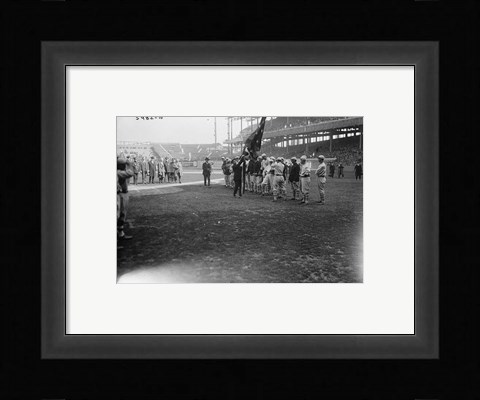 Framed New York Giants Polo Grounds opening day 1923 Print