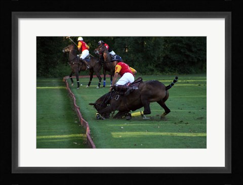 Framed Polo - red and yellow Print