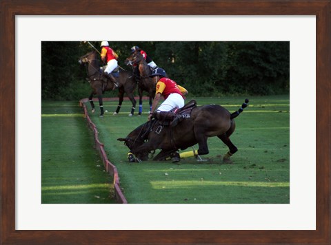 Framed Polo - red and yellow Print