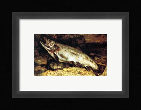 Framed Gustave Courbet - The Trout Print