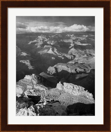 Framed Grand Canyon with Clouds Print