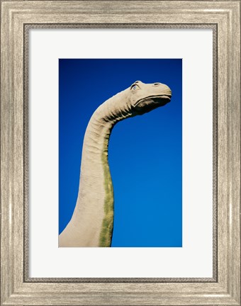 Framed High section view of a statue of a dinosaur, Palm Springs, California, USA Print