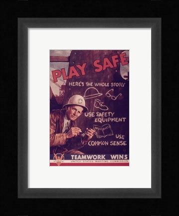 Framed Play Safe Print