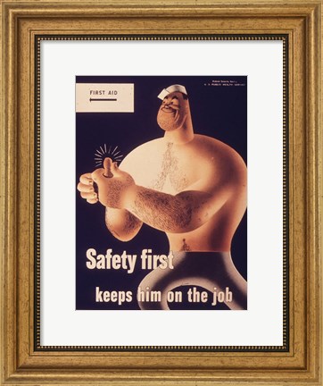 Framed Safety First Print