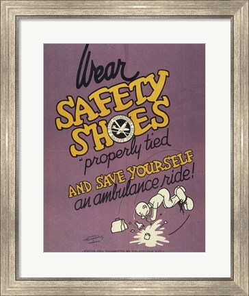 Framed Safety Shoes Print