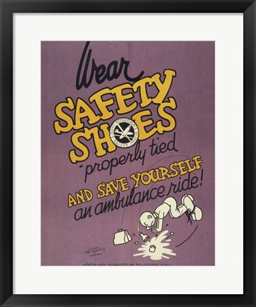 Framed Safety Shoes Print