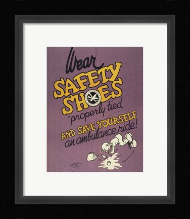 Framed Safety Shoes Print