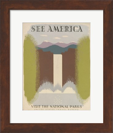 Framed See America Visit the National Parks Print