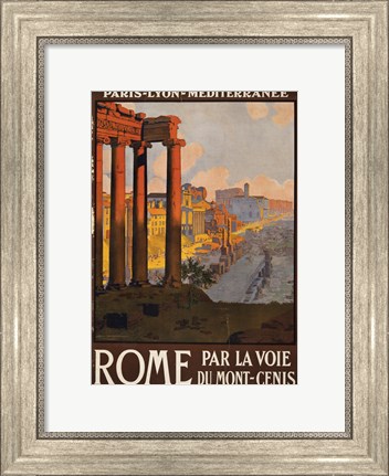 Framed Rome Vintage Travel Print