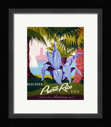 Framed Discover Puerto Rico Print