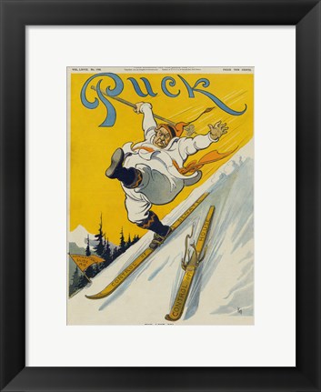 Framed lost ski Print