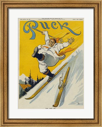 Framed lost ski Print