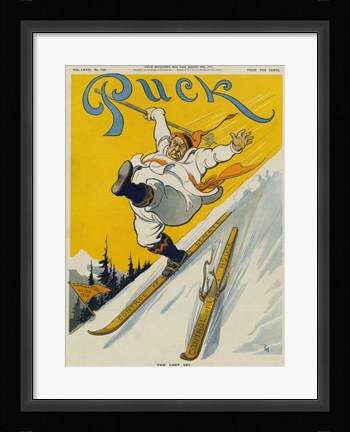 Framed lost ski Print